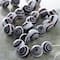 12 Pack: Black & White Eye-Dot Glass Round Beads, 10mm by Bead Landing™